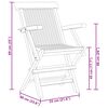 vidaXL Salon de jardin 5 pcs Bois de teck massif