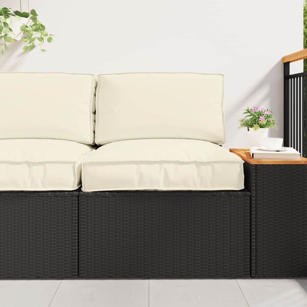 vidaXL Set de coussins de palette 2 pcs Cr&egrave;me Tissu Oxford