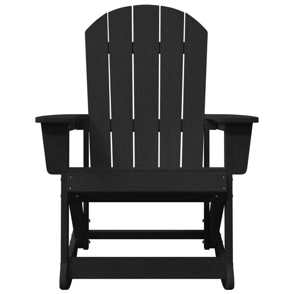 vidaXL Chaise Adirondack &agrave; bascule Noir 92 x 73,5 x 92 cm HDPE