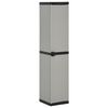 vidaXL Armoire de rangement de jardin 3 &eacute;tag&egrave;res Gris/noir 34x40x168cm