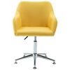 vidaXL Chaise pivotante de bureau Jaune Tissu