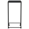 vidaXL Table d'appoint avec roues Noir 40x30x63,5 cm Bois d'ingénierie
