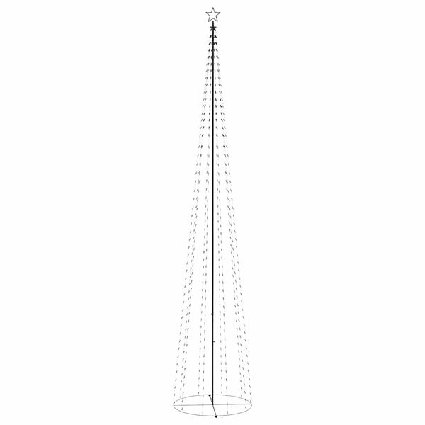 vidaXL Arbre de No&euml;l c&ocirc;ne 732 LED blanc froid 160x500 cm