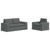 vidaXL Ensemble de Canap&eacute;s 2 pcs Gris fonc&eacute; 182 x 80 x 82 cm tissu