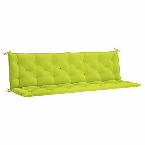 vidaXL Coussin de banc de jardin vert vif 200x(50+50)x7cm tissu oxford