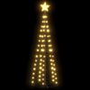 vidaXL Arbre de No&euml;l c&ocirc;ne 84 LED blanc chaud d&eacute;coration 50x150 cm