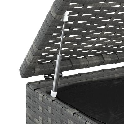 vidaXL Boîte à coussins de jardin Résine tressée 100x97,5x104 cm Gris