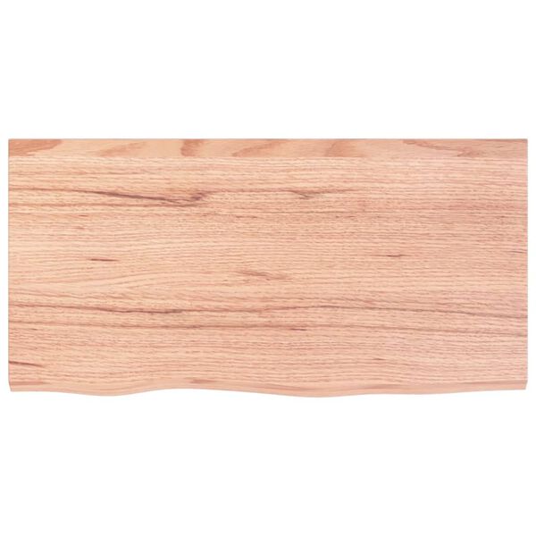 vidaXL Dessus de table marron clair 80x40x2 cm bois ch&ecirc;ne trait&eacute;