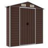 vidaXL Abri de jardin marron 191x725x198 cm acier galvanis&eacute;