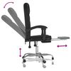vidaXL Fauteuil inclinable de bureau noir similicuir