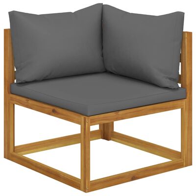 vidaXL Salon de jardin 5 pcs avec coussins Bois d'acacia solide