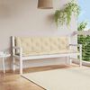 vidaXL Coussin de banc de jardin beige 180x(50+50)x7 cm tissu oxford