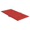 vidaXL Coussins de chaise de jardin &agrave; dossier bas lot de 4 rouge