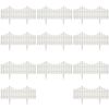 vidaXL Bordure de pelouse Blanc 17 pcs / 10 m