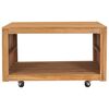 vidaXL Table basse 80x80x40 cm bois de teck massif