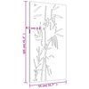 vidaXL Décoration murale jardin 105x55 cm acier corten design bambou