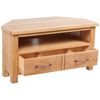 vidaXL Meuble TV avec tiroir 88 x 42 x 46 cm Bois de ch&ecirc;ne solide