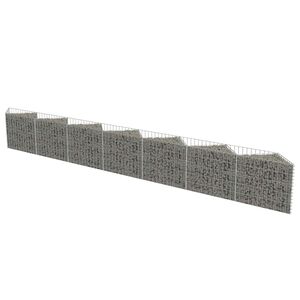 vidaXL Mur de gabion Acier galvanis&eacute; 450x30x50 cm