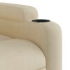 vidaXL Fauteuil inclinable de massage électrique crème tissu