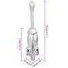 vidaXL Ancre pliable argenté 4 kg fonte galvanisée à chaud