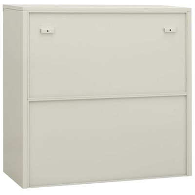 vidaXL Armoire de bureau Gris clair 90x40x90 cm Acier