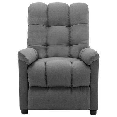 vidaXL Fauteuil inclinable électrique gris clair tissu