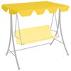 vidaXL Toit de rechange balan&ccedil;oire jaune 188/168x145/110 cm
