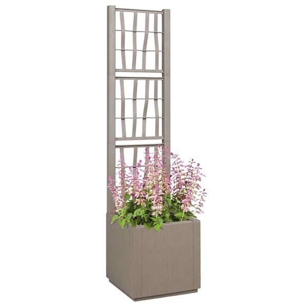 vidaXL Cache-pot de jardin Gris 36 x 36 x 140 cm Polypropyl&egrave;ne
