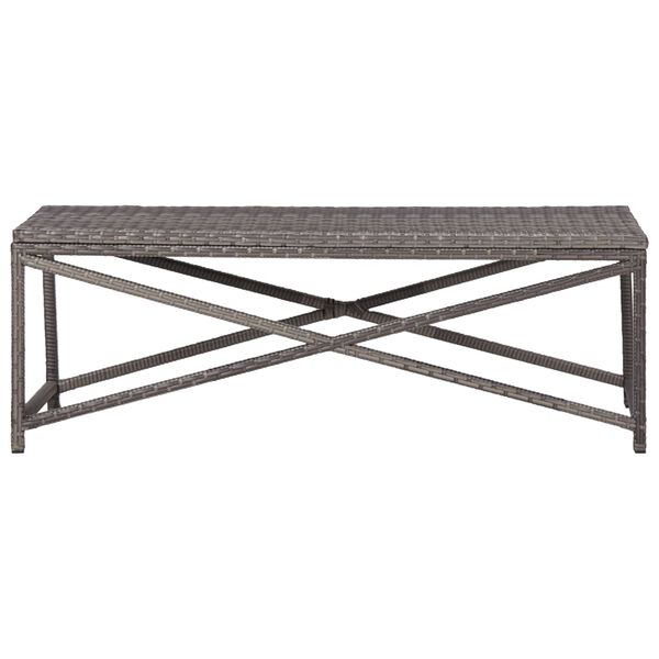 vidaXL Banc de jardin 120 cm R&eacute;sine tress&eacute;e Gris