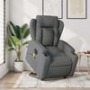 vidaXL Fauteuil inclinable de massage électrique gris foncé tissu