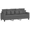 vidaXL Canap&eacute; &agrave; 3 places Gris fonc&eacute; 180 cm Tissu