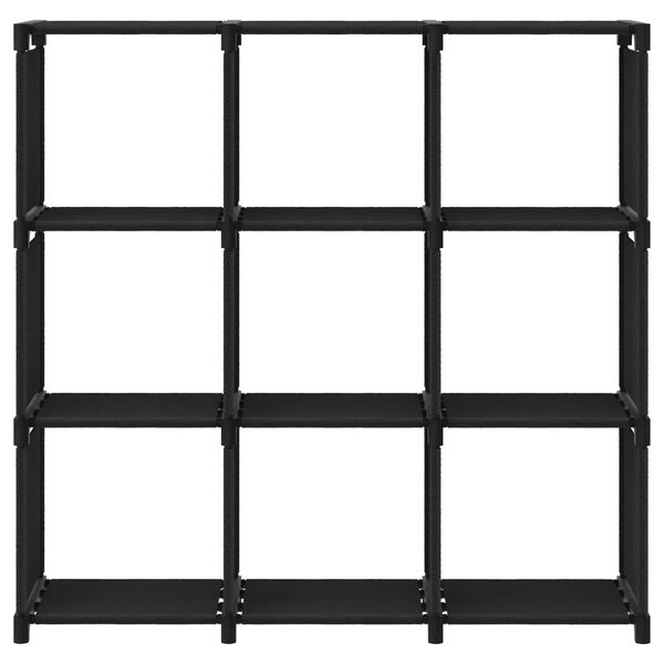vidaXL &Eacute;tag&egrave;re d'affichage 9 cubes Noir 103x30x107,5 cm Tissu