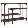 vidaXL Table console avec &eacute;tag&egrave;res ch&ecirc;ne marron 100x35x75 cm