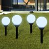 vidaXL 8 pcs Lampes d'allée d'extérieur à LED 15 cm et piquet au sol