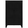 vidaXL Armoire de bureau avec portes en maille Acier 75x40x120 cm Noir