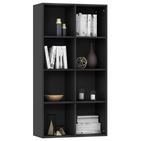 vidaXL Biblioth&egrave;que/Buffet Noir 66x30x130 cm Bois d'ing&eacute;nierie