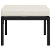 vidaXL Tabourets de jardin et coussins sable lot de 2 60x60x35cm acier