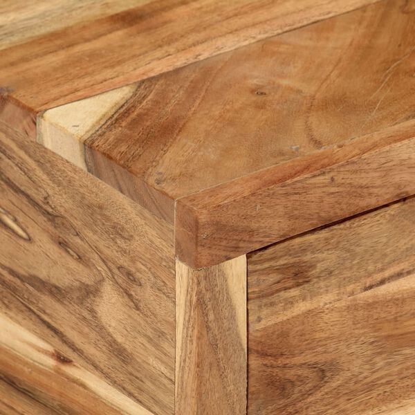 vidaXL Meuble TV (118-200) x 30 x 40 cm Bois massif d'acacia