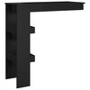 vidaXL Table de bar murale Noir 102x45x103,5 cm Bois d'ingénierie