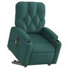 vidaXL Fauteuil inclinable de massage électrique vert foncé tissu