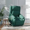 vidaXL Fauteuil inclinable de massage vert fonc&eacute; tissu