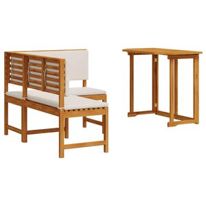 vidaXL Ensemble de banc de jardin 2 pcs Marron Bois d'Acacia Massif