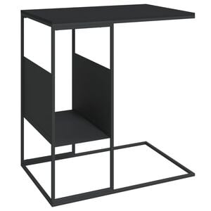 vidaXL Table d'appoint Noir 55x36x59,5 cm Bois d'ing&eacute;nierie