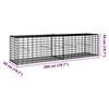 vidaXL Panier gabion avec couvercle 200x50x50 cm fer galvanis&eacute;