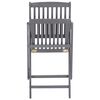 vidaXL Chaises pliables d'ext&eacute;rieur lot de 2 et coussins Bois d'acacia