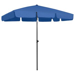vidaXL Parasol de plage bleu azur&eacute; 200x125 cm