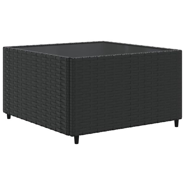 vidaXL Salon de jardin 8 pcs avec coussins noir r&eacute;sine tress&eacute;e