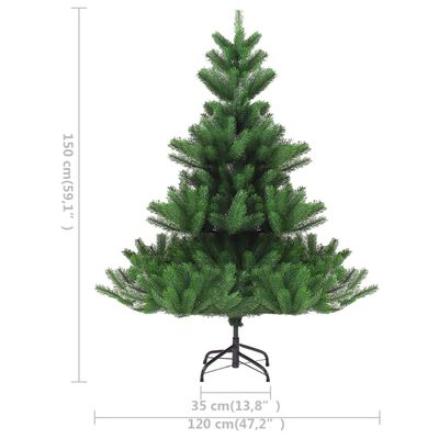 vidaXL Sapin de Noël artificiel Nordmann avec LED et boules Vert 150cm