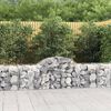 vidaXL Paniers &agrave; gabions arqu&eacute;s 15 pcs 200x50x60/80 cm fer galvanis&eacute;