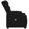 vidaXL Fauteuil inclinable de massage noir tissu